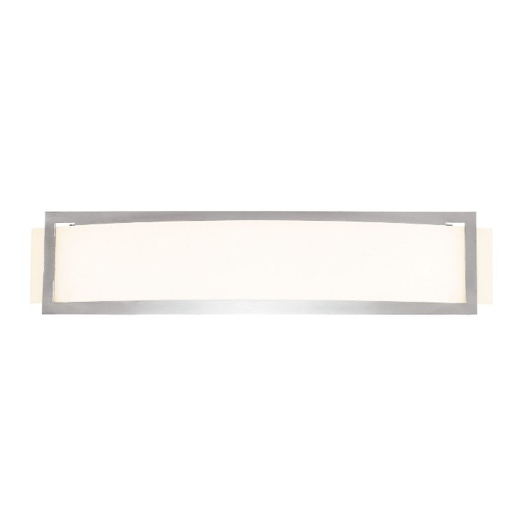 Foto para 200w (2 x 100) Argon R7s J-78 Halogen Damp Location Brushed Steel Opal Wall Fixture (CAN 19.75"x4.25"x1")