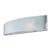 Picture of 200w (2 x 100) Helium R7s J-118 Halogen Damp Location Brushed Steel Checkered Frosted Wall & Vanity 24.5"x4.75" (CAN 23.5"x4.6"x0.6")