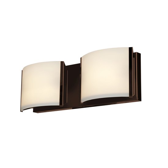 Picture of 200w (2 x 100) Nitro 2 R7s J-78 Halogen Damp Location Bronze Opal 2Lt Vanity (CAN 15"x5.1"x0.9")