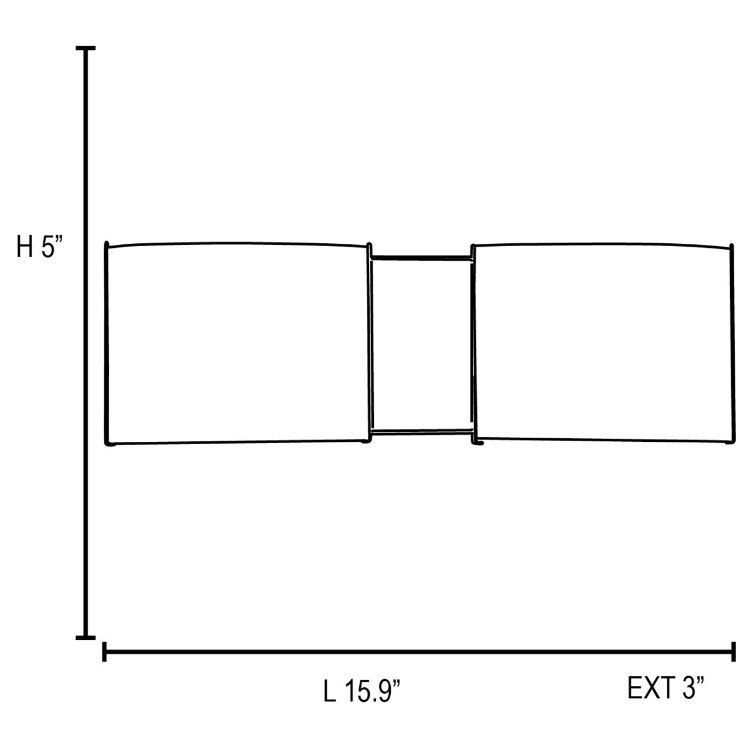 Foto para 200w (2 x 100) Nitro R7s J-78 Halogen Damp Location Chrome Frosted Wall & Vanity (CAN 14.5"x4.5"x0.6")