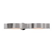 Picture of 200w (2 x 100) Titanium R7s J-78 Halogen Damp Location Brushed Steel Frosted Wall & Vanity (CAN 13.5"x2"x0.75")