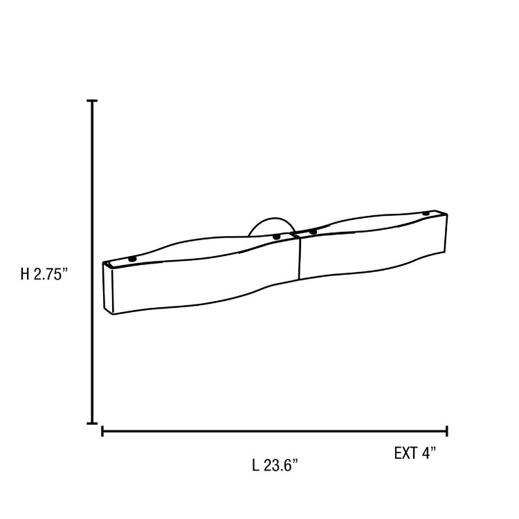 Foto para 200w (2 x 100) Titanium R7s J-78 Halogen Damp Location Brushed Steel Frosted Wall & Vanity (CAN 13.5"x2"x0.75")