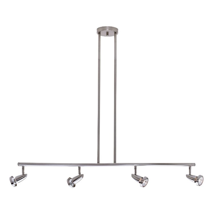 Foto para 200w (4 x 50) Mirage GU-10 MR-16 Halogen Dry Location Brushed Steel Semi-Flush or Pendant (CAN 1"Ø4.25")