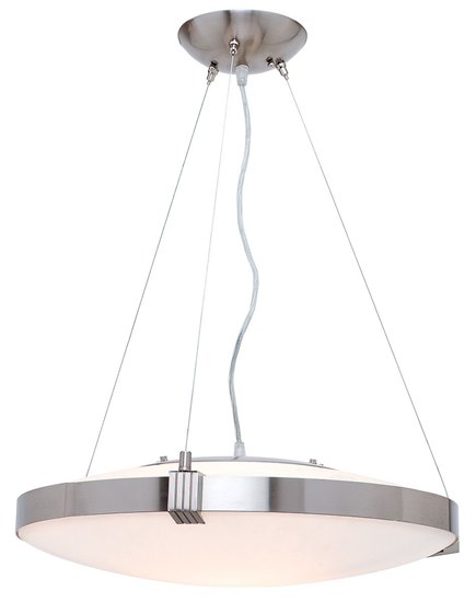 Picture of 200w Luna R7s J-118 Halogen Dry Location Brushed Steel Opal Semi-Flush or Pendant