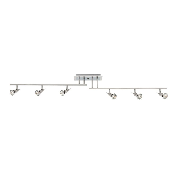 Foto para 210w (6 x 35) Viper GU-10 MR-16 Halogen Dry Location Brushed Steel Off-Set Semi Flush (CAN 6"x11")