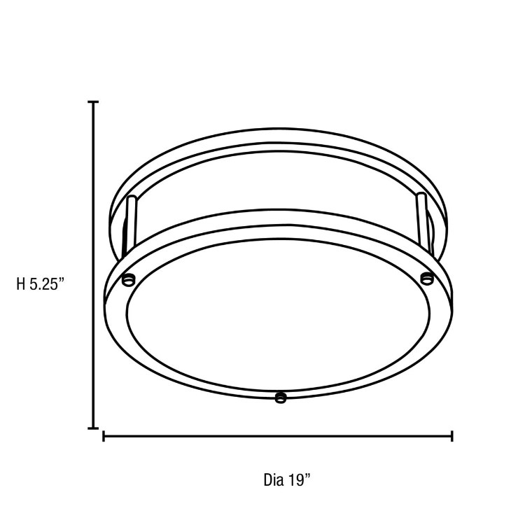 Foto para 225w (3 x 75) Conga E-26 A-19 Incandescent Damp Location Bronze Opal Flush-Mount