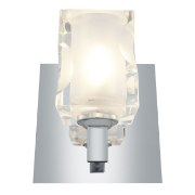 Picture of 240w (4 x 60) Glas_e G9 G9 Halogen Damp Location FCL Crystal Chrome Wall/Vanity 4.75"x5.25" (CAN 4.4"x7.4"x0.5")