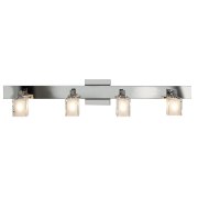 Picture of 240w (4 x 60) Glas_e G9 G9 Halogen Damp Location FCL Crystal Chrome Wall/Vanity 34"x5.25" (CAN 32.5"x1.5"x1")