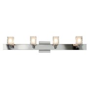 Picture of 240w (4 x 60) Glas_e G9 G9 Halogen Damp Location FCL Crystal Chrome Wall/Vanity 34"x5.25" (CAN 32.5"x1.5"x1")