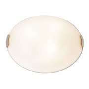 Foto para 240w (4 x 60) Linen E-26 A-19 Incandescent Dry Location Brushed Steel Textured Flush-Mount (CAN Ø17")