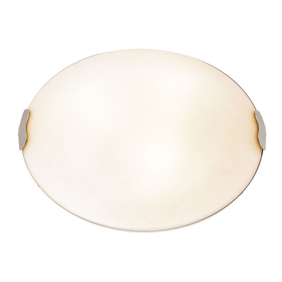 Picture of 240w (4 x 60) Linen E-26 A-19 Incandescent Dry Location Brushed Steel Textured Flush-Mount (CAN Ø17")