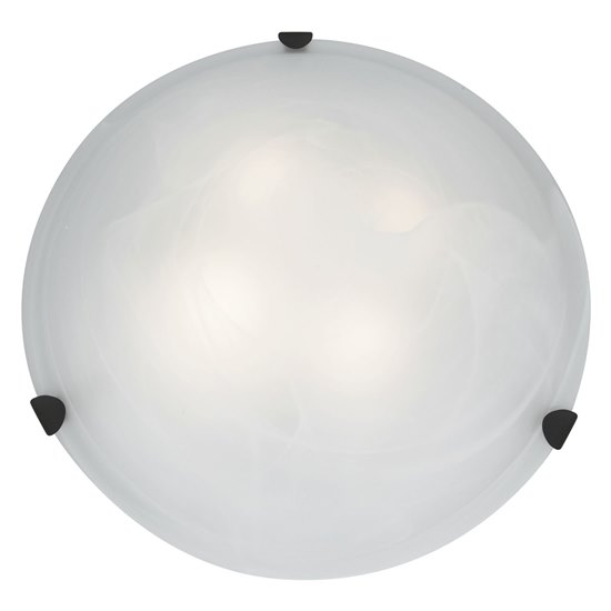 Picture of 240w (4 x 60) Mona E-26 A-19 Incandescent Dry Location Rust Alabaster Flush-Mount (CAN Ø17.5")