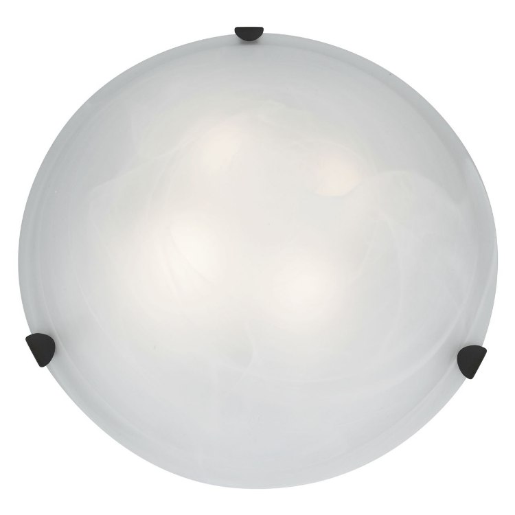 Foto para 240w (4 x 60) Mona E-26 A-19 Incandescent Dry Location Rust Alabaster Flush-Mount (CAN Ø17.5")