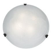 Picture of 240w (4 x 60) Mona E-26 A-19 Incandescent Dry Location Rust Alabaster Flush-Mount (CAN Ø17.5")