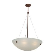 Foto para 240w (4 x 60) Noya E-26 A-19 Incandescent Dry Location Bronze Alabaster Cable Pendant 35"x28"Ø24" (CAN 1.25"Ø5.25")