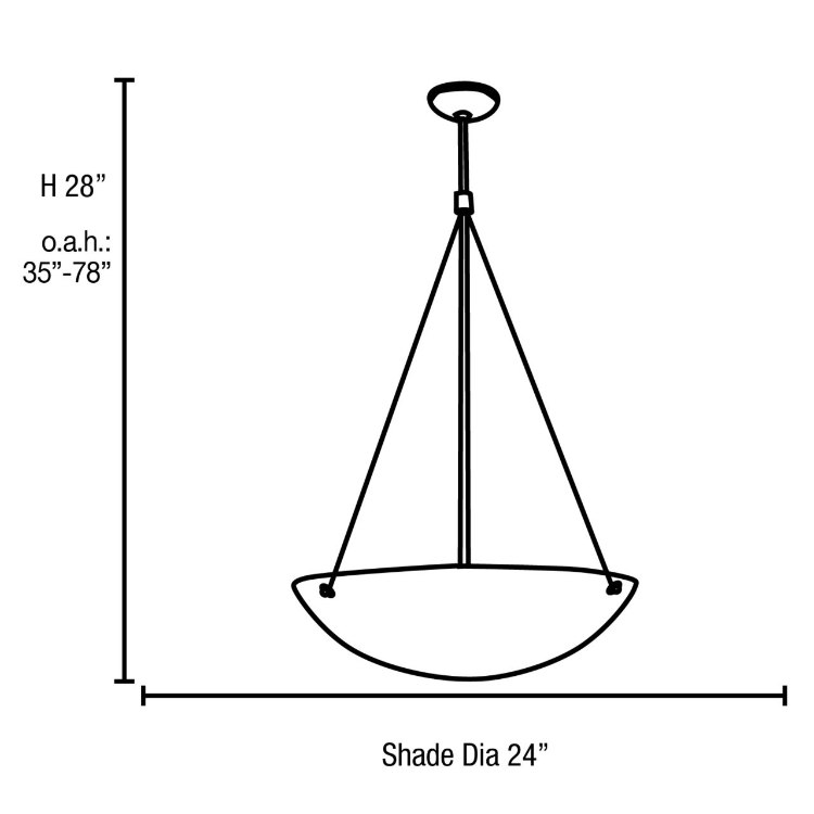 Foto para 240w (4 x 60) Noya E-26 A-19 Incandescent Dry Location Brushed Steel White Cable Pendant 35"x28"Ø24" (CAN 1.25"Ø5.25")