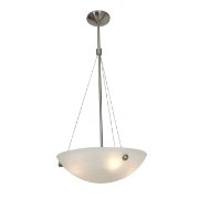 Picture of 240w (4 x 60) Noya E-26 A-19 Incandescent Dry Location Brushed Steel White Cable Pendant 35"x28"Ø18" (CAN 1.25"Ø5.25")