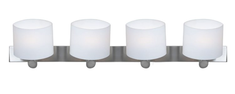 Foto para 240w (4 x 60) Vapor G9 G9 Halogen Damp Location Brushed Steel Opal Wall & Vanity (CAN 27"x2"x0.75")