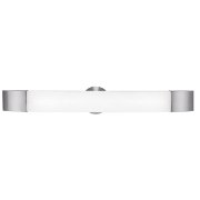 Picture of 24w Aspen Bi-Pin T-5 HO Linear Fluorescent Damp Location Brushed Steel Opal Vanity & Wall Fixture (CAN 24.1"x2.6"x1.25"Ø4.4")