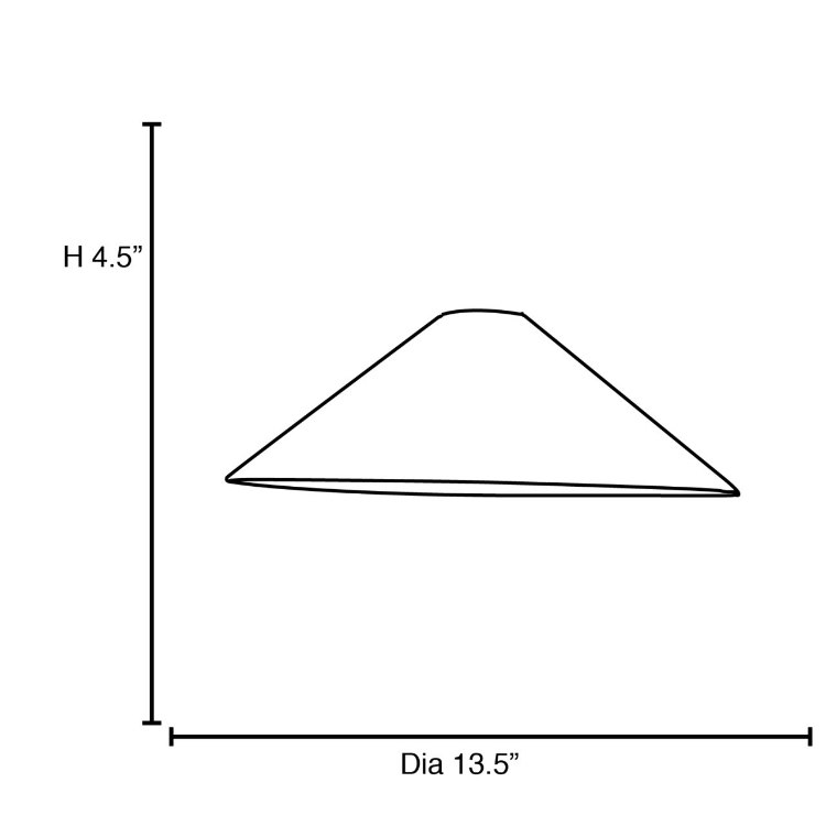 Foto para Manhattan Opal Chinese Hat Glass Shade