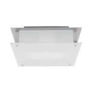 Picture of 300w (2 x 150) Vision R7s J-118 Halogen Damp Location Brushed Steel Frosted Flush-Mount 15.75"x15.75"x3.25" (CAN 12"x11.75"x1.25")