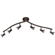 Picture of 300w (6 x 50) Mirage GU-10 MR-16 Halogen Dry Location Bronze Semi-Flushwith articulating arms (CAN 1"Ø4.25")