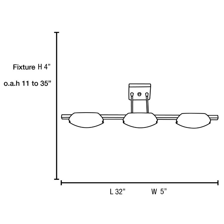 Foto para 300w (3 x 100) Nido R7s J-78 Halogen Dry Location Oil Rubbed Bronze Frosted Semi-Flush or Pendant (CAN 5.5"x5.5"x0.9")