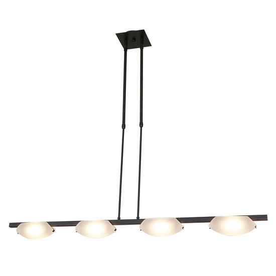 Foto para 400w (4 x 100) Nido R7s J-78 Halogen Dry Location Oil Rubbed Bronze Frosted Semi-Flush or Pendant (CAN 5.5"x5.5"x0.9")