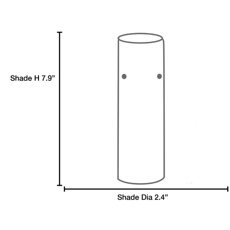 Foto para Fire Blue Cylinder Glass Shade