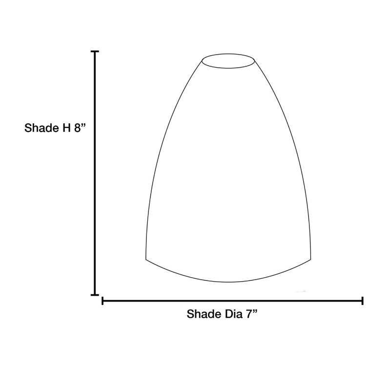Foto para Fire YEL Glass Shade 8"Ø7"