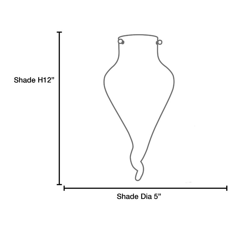 Foto para Genie Red Hand Blown Glass Shade