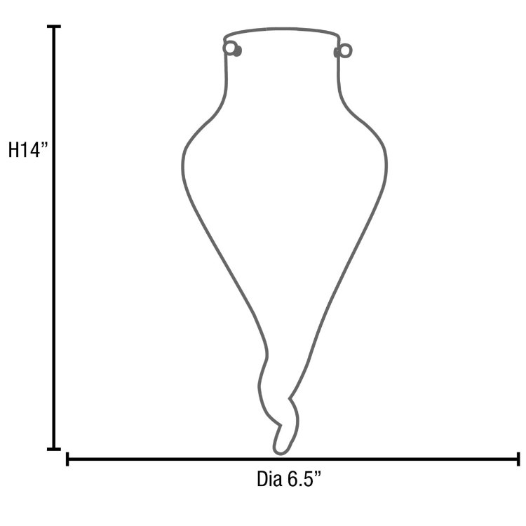 Foto para Genie YEL Hand Blown Glass Shade 14"Ø6.5"