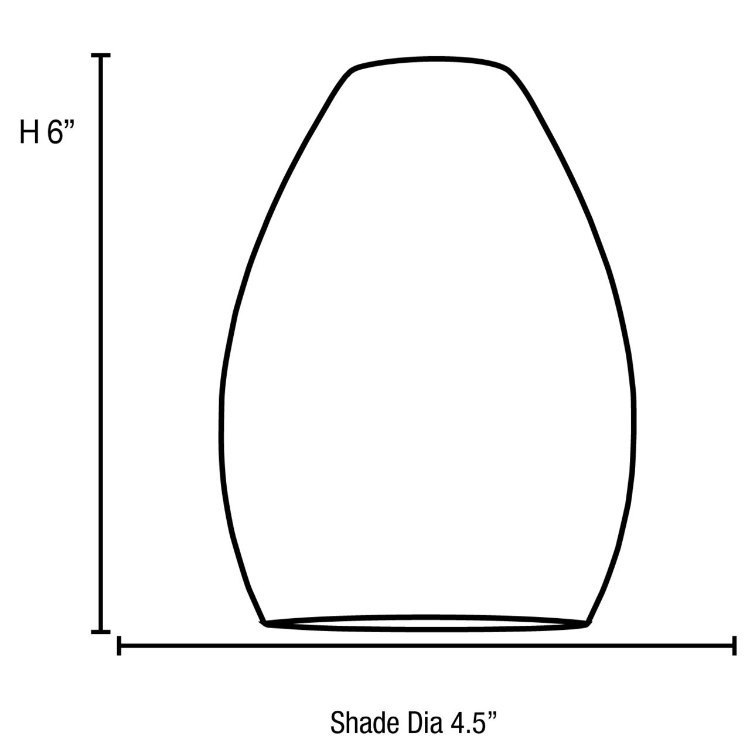 Foto para Pearl Opal Glass Shade 6"Ø4.5" (CAN 0.5")