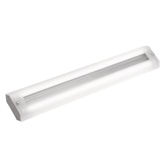Foto para 48w (2 x 24) Tahoe Bi-Pin T-5 HO Linear Fluorescent Dry Location Brushed Steel Frosted Wall & Ceiling Fixture (CAN 24.2"x4.2"x2.25")