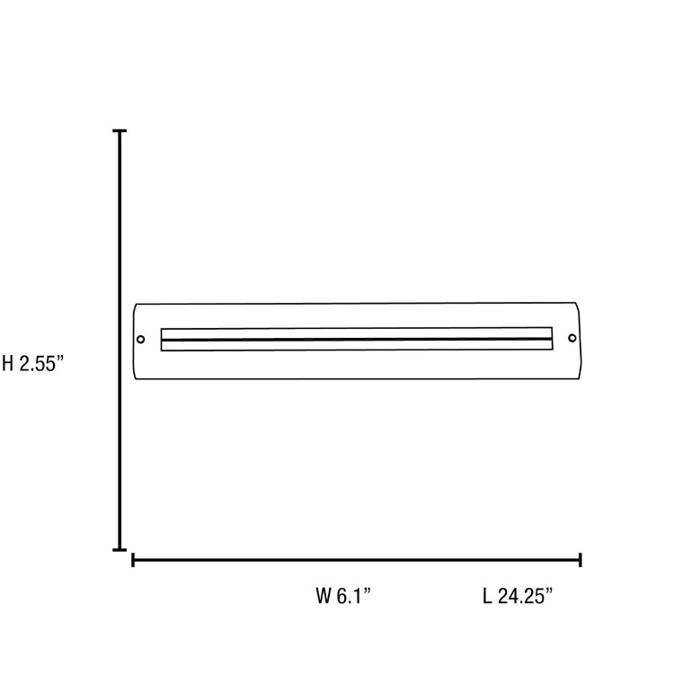 Foto para 48w (2 x 24) Tahoe Bi-Pin T-5 HO Linear Fluorescent Dry Location Brushed Steel Frosted Wall & Ceiling Fixture (CAN 24.2"x4.2"x2.25")