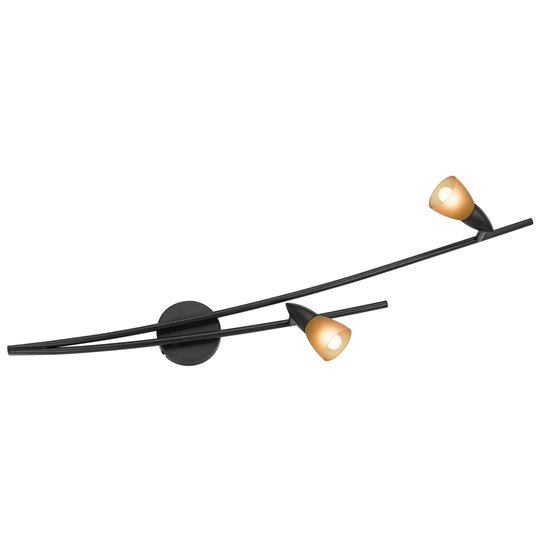 Picture of 80w (2 x 40) Iris G9 G9 Halogen Dry Location Oil Rubbed Bronze Amber Wall Fixture