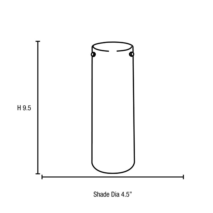 Foto para Clear Glass Cylinder Shade