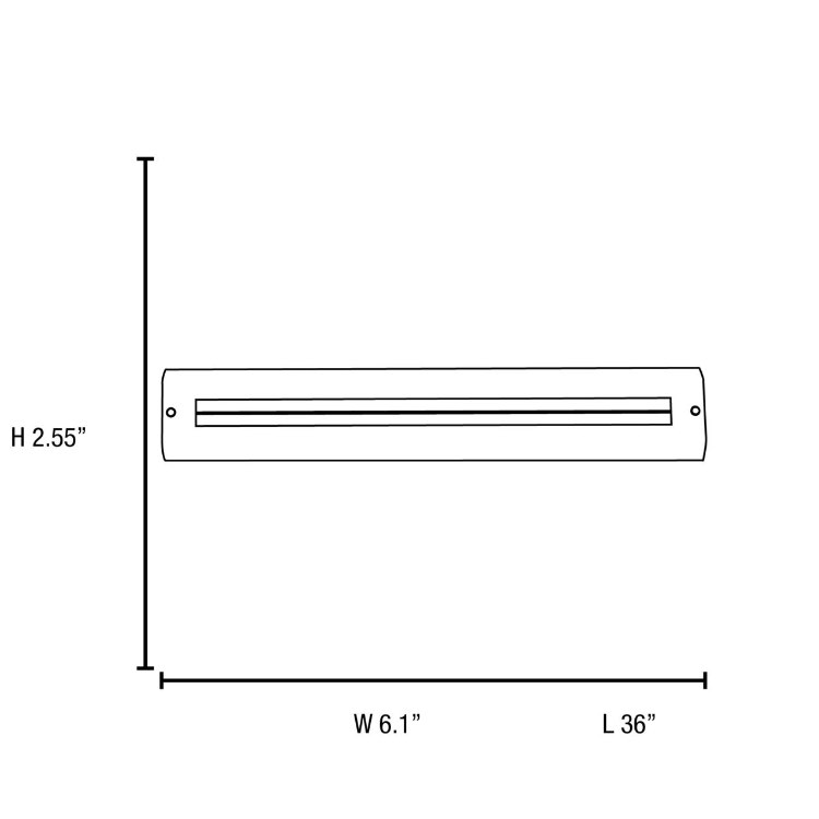 Foto para 78w (2 x 39) Tahoe Bi-Pin T-5 HO Linear Fluorescent Dry Location Brushed Steel Frosted Wall & Ceiling Fixture (CAN 36"x4.2"x2.25")