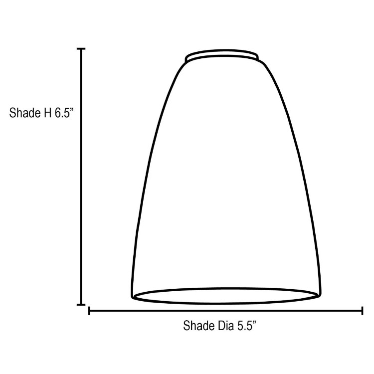 Foto para Inari Silk LGR Flute Pendant Glass Shade