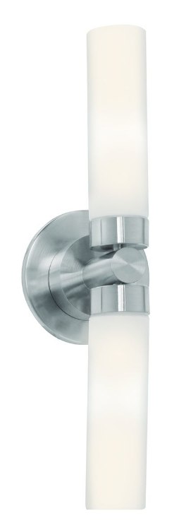 Foto para 80w (2 x 40) Lynx G9 G9 Halogen Dry Location Brushed Steel Opal Wall & Vanity (CAN 0.25"x0.9")