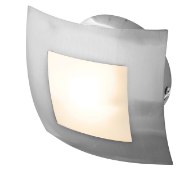 Foto para 40w Argon G9 G9 Halogen Dry Location Brushed Steel Opal Wall or Ceiling Fixture
