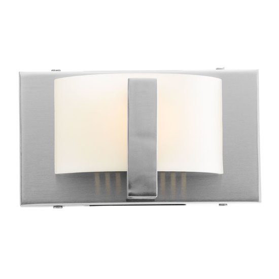 Picture of 40w Oracle G9 G9 Halogen Damp Location Brushed Steel Opal Wall & Vanity