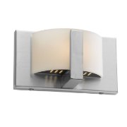 Picture of 40w Oracle G9 G9 Halogen Damp Location Brushed Steel Opal Wall & Vanity