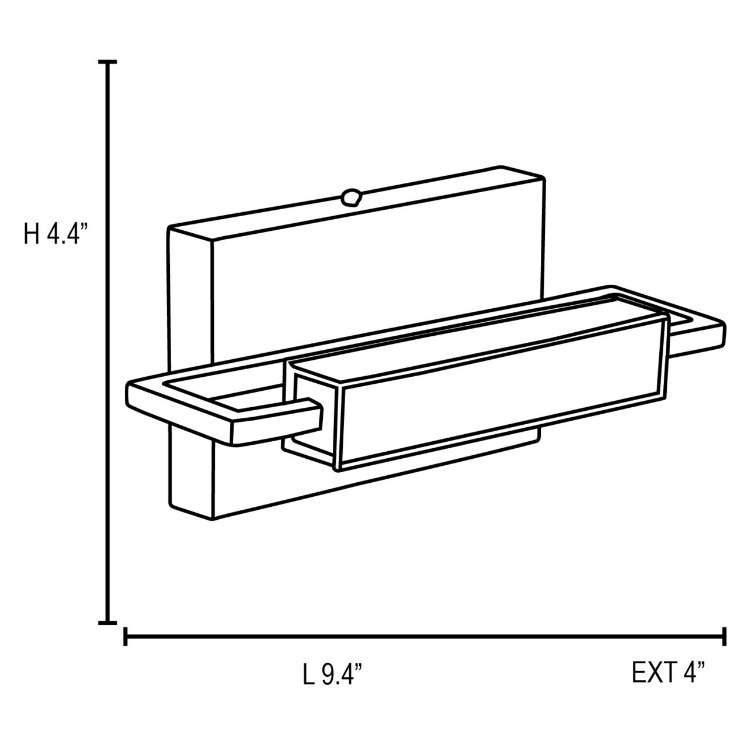 Foto para 75w Styx R7s J-78 Halogen Dry Location Chrome Opal Wall & Vanity (CAN 6.25"x4.75"x1.4")