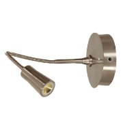 Picture of 3w Epiphanie Module LED Dry Location Brushed Steel Gooseneck Wall Lamp (CAN 0.9"Ø5")