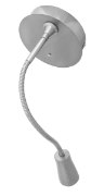 Foto para 3w Epiphanie Module LED Dry Location Brushed Steel Gooseneck Wall Lamp (CAN 0.9"Ø5")