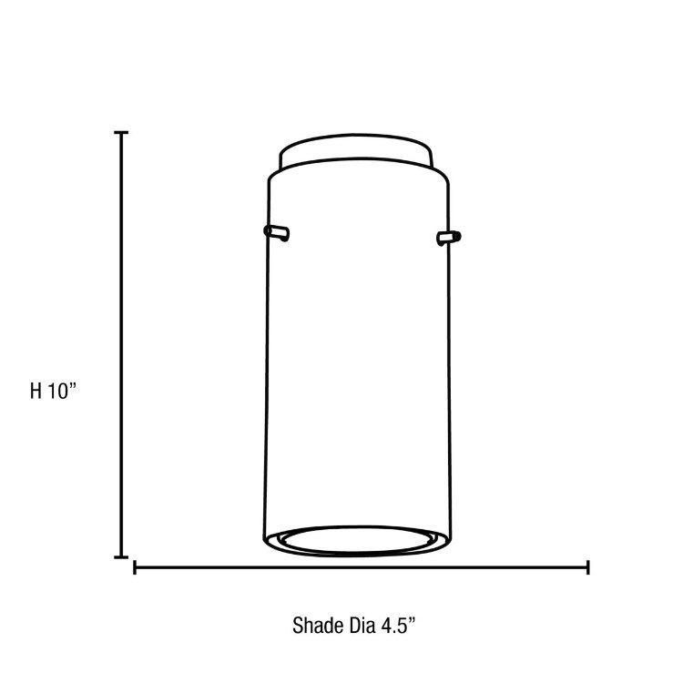 Foto para Glass`n Glass Brushed Steel Clear Red Cylinder Shade