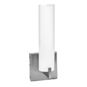 Picture of 60w Oracle E-12 B-10 Incandescent Damp Location Brushed Steel Opal Wall & Vanity (CAN 4.4"x4.4")