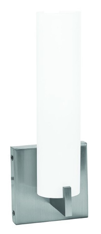 Foto para 60w Oracle E-12 B-10 Incandescent Damp Location Brushed Steel Opal Wall & Vanity (CAN 4.4"x4.4")