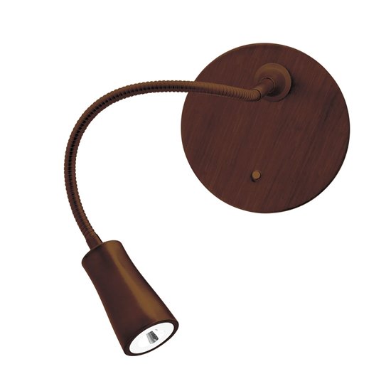 Foto para 3w Epiphanie Module LED Dry Location Bronze Gooseneck Wall Lamp (CAN 0.9"Ø5")